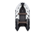 Лодка Ривьера 3800 Килевое надувное дно &quot;Комби&quot; светло-серый/черный