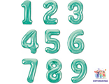 Цифра 102 см Slim  0,1,2,3,4,5,6,7,8,9 ( шар + гелий + лента )