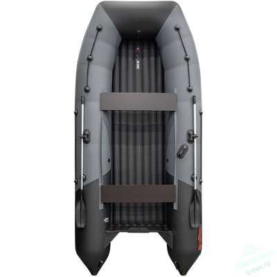 Лодка ПВХ Мастер Лодок Таймень RX4100НДНД Графит / Чёрный бронированная
