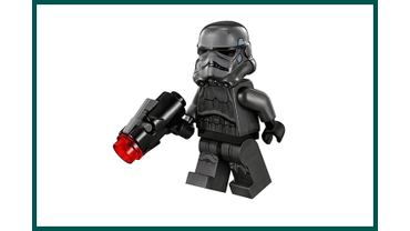 Минифигурка ШтурмовикаТени из Набора LEGO # 75079, вооружённого Укороченным Ручным Бластером с Функцией Стрельбы.
