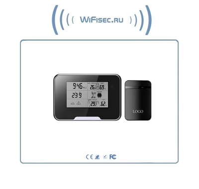 IP видеоняня WiFi (Настольные часы - метеостанция с внешним датчиком температуры, охранная видеокамера) с аккумулятором и с DVR, Full HD 1 Mp (HDSmartIPC)