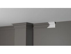 Потолочный плинтус DECOR-DIZAYN DD501, из дюрополимера, под покраску, ударопрочный, 2 метра