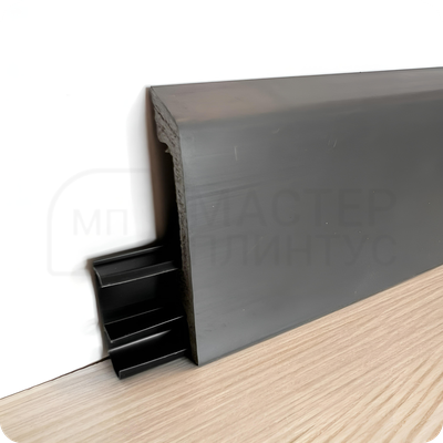 Плинтус из дюрополимера Winart Quadro Pro 80х16х2000 мм. Антрацит 025