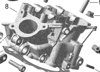 Головка цилиндра оригинал BRP 420413032, 420613464, 420613468 для BRP Can-Am Spyder