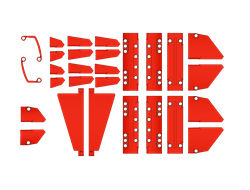 Комплект оригинальных панелей LEGO Technic 28 шт., Red