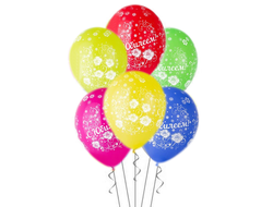 Воздушные шары "С Юбилеем", шелкография