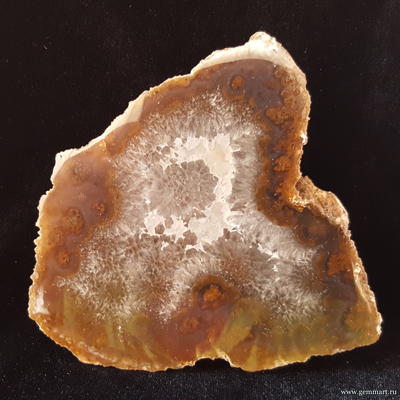 Агат - полированный спил 115*107*32мм