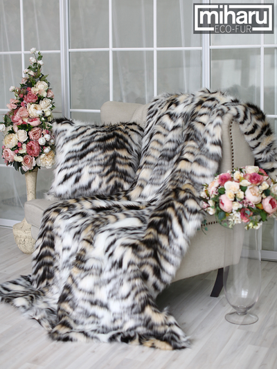 Плед из эко-меха Сибирский тигр