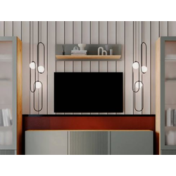 Гостиная Рея Полка навесная РГН ( Дуб крафт золотой/гранит софт матовый), Ш1000хВ250хГ246 мм