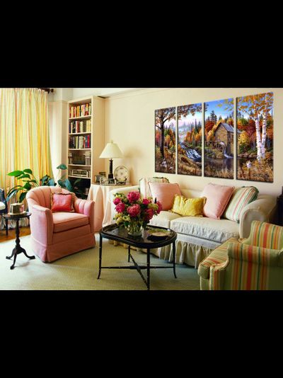 Модульная картина &quot;Домик в глуши&quot;