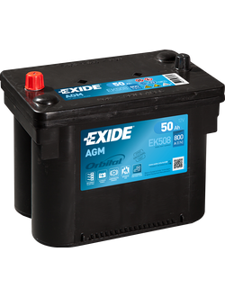 АККУМУЛЯТОР АВТОМОБИЛЬНЫЙ EXIDE AGM EK508 R+ 50Ah 800А (En)