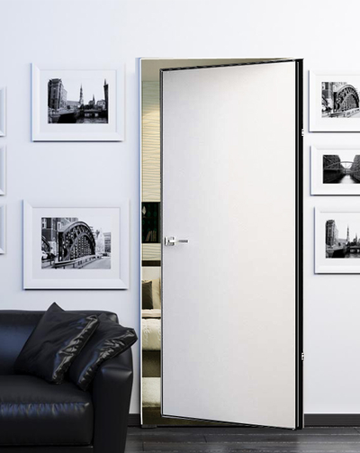 Дверь PX-0 Revers Invisible  AL черная