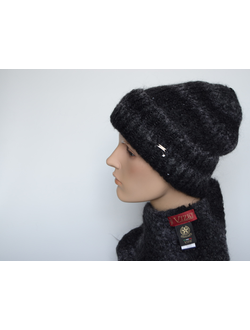 Шапка Италия Vizio 200 CRYO черная с отворотом