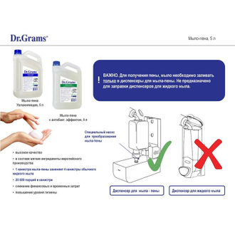 Мыло жидкое пенное Dr.Grams с антибакт. эффектом, 5 л.