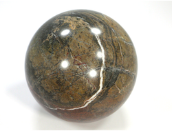 Шар Лиственит, Россия, Адыгея (102 мм, 1607 г) №19360