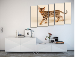 Модульная картина "Пятнистый кот"