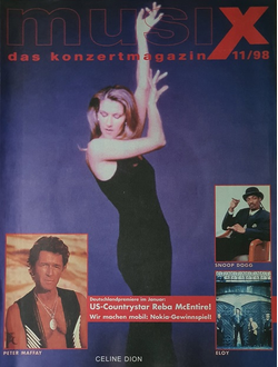 MusiX Das Konzertmagazin November 1998 Celine Dion, Иностранные музыкальные журналы, Intpressshop