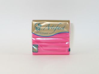полимерная глина "Артефакт", цвет-шифон розовая фуксия (полупрозрачный), брус 50 гр.