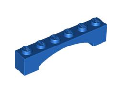 Arch 1 x 6 Raised Arch, Blue (92950 / 4618877 / 6133607)
