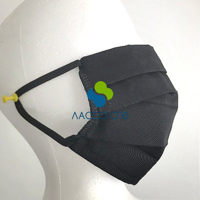 Многоразовая Защитная маска Черная Хлопковая двухслойная