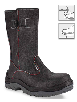 Сапоги кожаные РЕДГРЕЙ ПУ/ТПУ, металлический подносок, антипрокольная стелька