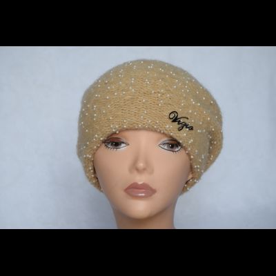 Желтый берет с бисером Vizio Италия 5551