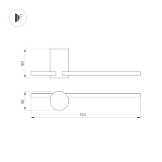 Светильник Arlight SP-VINCI-S900x55-10W  (WH, 110 deg, 230V)