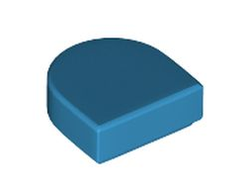 Tile, Round 1 x 1 Half Circle Extended, Dark Azure (24246 / 6313557)