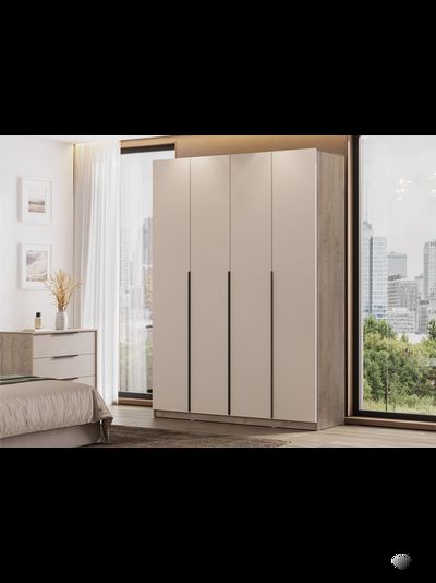 ШК 5 1600 шкаф четырехстворчатый распашной Дуб Эндгрейн/Меланж