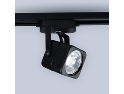 Трековый светильник квадратный (без лампочки, цоколь G5.3) черный - Eleganz