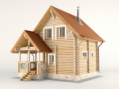 Дом-баня с террасой ДБ-10, площадь 62 м2