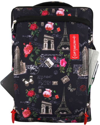 Рюкзак сумка для ноутбука 15.6 - 17.3 дюймов Optimum, цветы