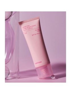 Выравнивающий солнцезащитный крем для сияния кожи Celimax Heart Pink Tone Up Sun Cream SPF50+ PA++++ 40мл