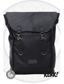 Черный кожаный рюкзак ручной работы Kerk Name купить в СПб