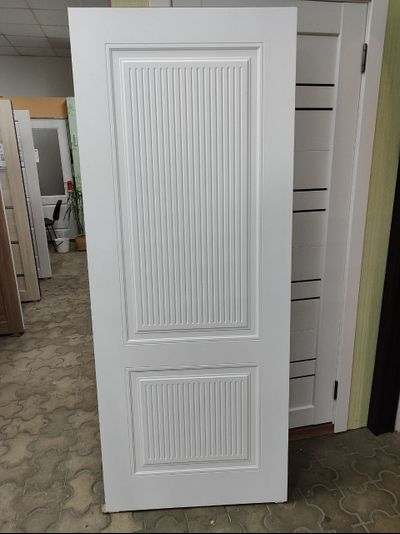 Дверь Межкомнатная - "LEO-2" Белая Эмаль