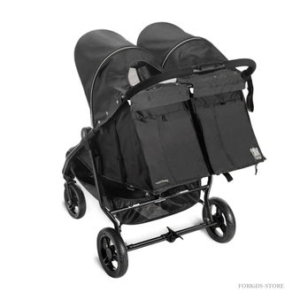 Коляска прогулочная для двойни Valco Baby Slim Twin Black