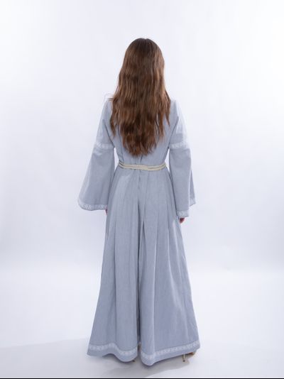 Платье &quot;Царевна Лебедь&quot; небесное из крапивы