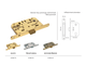 ЗАМОК ПОД ЦИЛИНДР МАГНИТНЫЙ "MORELLI" М1885 AB бронза