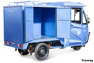 Грузовой электротрицикл Rutrike КАРГО Кабина Дуал обогрев 1500 60V1000W синий