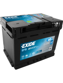 АККУМУЛЯТОР АВТОМОБИЛЬНЫЙ EXIDE EFB EL600 R+ 60Ah 640А (En)