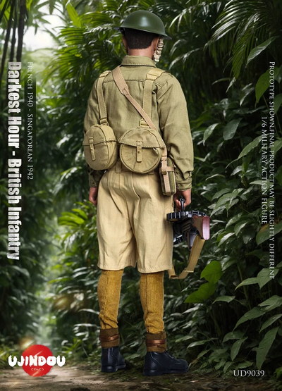 Британский солдат времен Второй Мировой (Франция 1940 - Сингапур 1942)  - Коллекционная ФИГУРКА 1/6 World War II British Infantry France 1940 -Singapore 1942 (UD9039) - UJINDOU