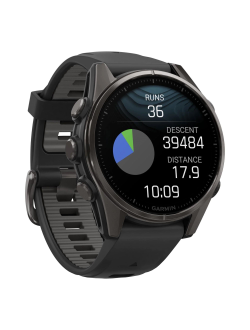 Часы Garmin Fenix 8 - 43mm AMOLED Sapphire Carbon Gray DLC Titanium Black / Pebble Gray