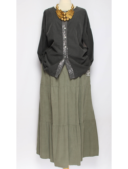 Рубашка "Вельвет пайетки" графит до р.52