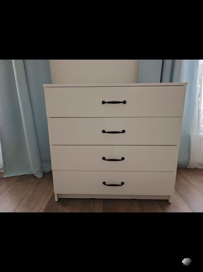 Эва КМ-021 комод 4 ящика (улучшинная фурнитура) Белый
