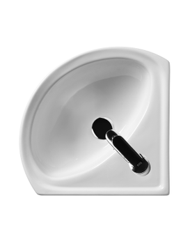 Мебельный умывальник раковина угловая Santek ИРИС 36 1.WH11.0.514