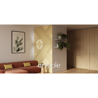 Гипсовая панель PIFAGOR + LED артикул D-0010