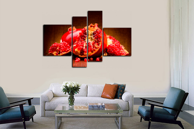 Модульная картина "Сочный гранат"