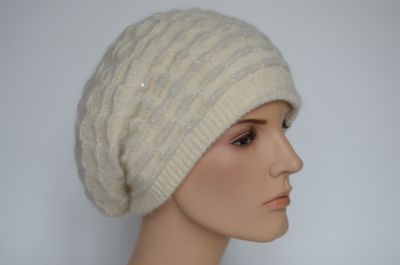 Зимний белый берет для женщин Италия Вицио