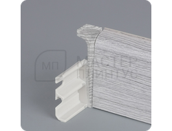 Плинтус из дюрополимера Comfort Classic 80 ясень серый с внутренним углом