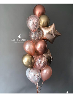 Связка шаров «Роуз голд»